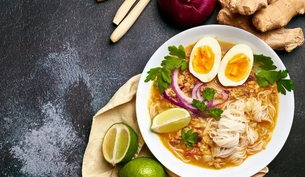 Rice noodle fish soup